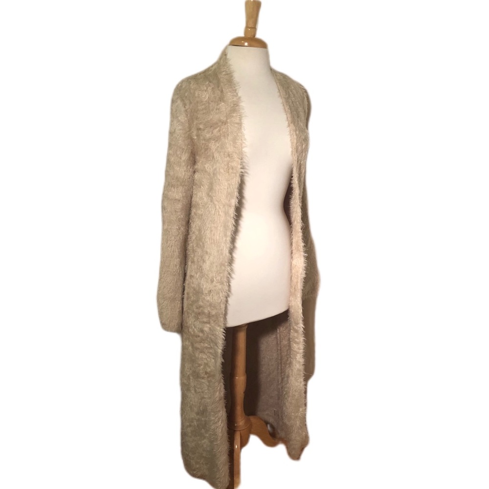 COPY - Long Faux Fur duster off white